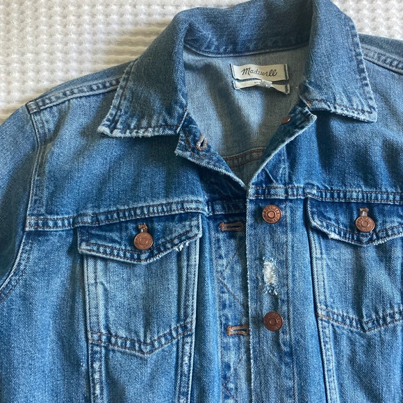 Madewell Oversized Denim Jacket NWOT XS - Picture 3 of 4